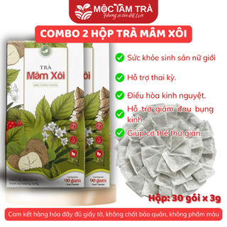 COMBO 2 Hộp Trà túi lọc Lá mâm xôi rừng sâm tố nữ - Làm đẹp niêm mạc, hỗ trợ thả tự nhiên và chuyển phôi ivf, iui