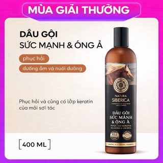 Dầu Gội Natura Siberica Phục Hồi Tóc Hư Tổn Keratin 400ml Nga