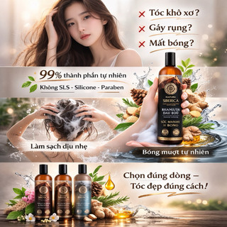 Dầu Gội Natura Siberica Phục Hồi Tóc Hư Tổn Keratin 400ml Nga
