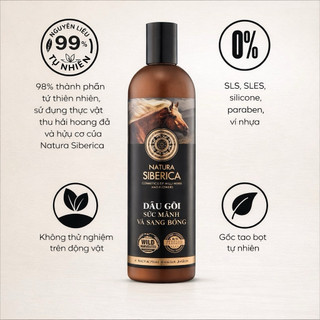 Dầu Gội Natura Siberica Phục Hồi Tóc Hư Tổn Keratin 400ml Nga