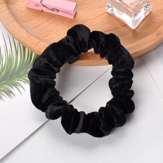 dây buộc tóc nhung đen trơn qc