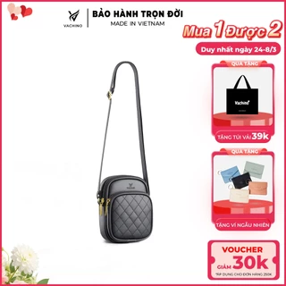 Túi đeo chéo da nữ Celina thêu hoạ tiết VACHINO-TX034