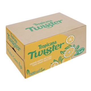 Thùng 24 chai nước cam ép Twister Tropicana 450ml