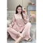 Bộ Đồ Ngủ Nữ JUSOKA Pijama Chất Liệu Lụa Latin Dáng Tiểu Thư Mềm Mịn Thoải Mái LT39