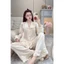 Bộ Đồ Ngủ Nữ JUSOKA Pijama Chất Liệu Lụa Latin Dáng Tiểu Thư Mềm Mịn Thoải Mái LT39