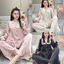 Bộ Đồ Ngủ Nữ JUSOKA Pijama Chất Liệu Lụa Latin Dáng Tiểu Thư Mềm Mịn Thoải Mái LT39