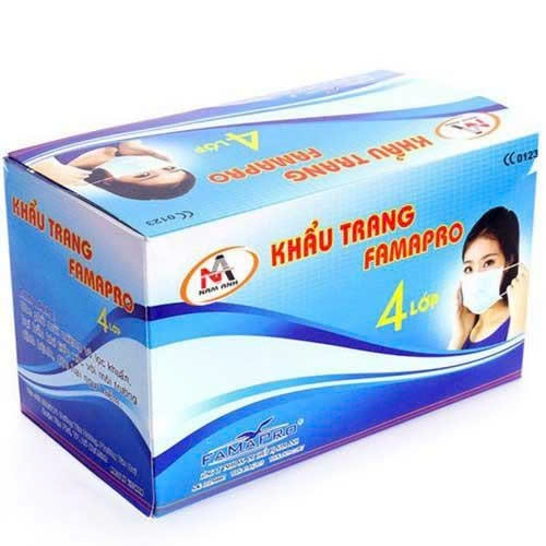 Hộp 50 Chiếc Khẩu Trang Y Tế 4 Lớp, Giấy/Vải Kháng Khuẩn Chất Lượng NAM ANH