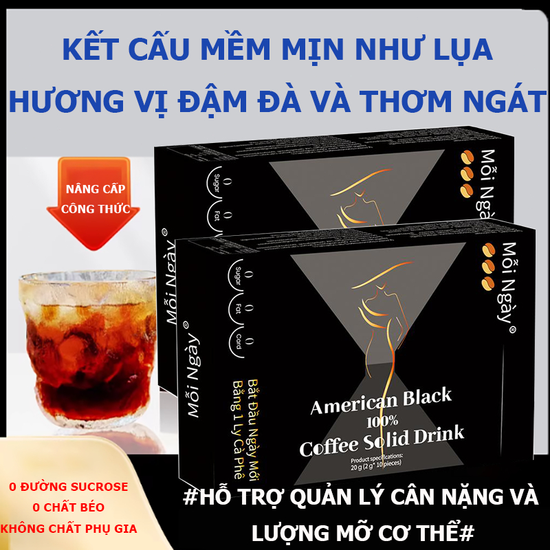 [COD] Cà phê đen nguyên chất, 0 đường, vị đậm đà, hương thơm đậm đà, cà phê hòa tan. Giao hàng nhanh COD.
