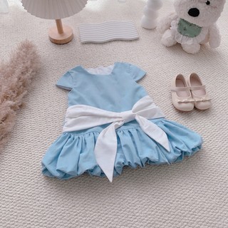 Váy bé gái, Váy hè bé gái dáng bồng bí phối nơ 9 -26 V727 | Tiểu Yến KID