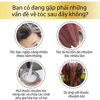 Kem nhuộm tóc bọt, che phủ tóc bạc hoàn toàn, màu sắc bền lâu, nhuộm tóc đơn giản, không gây kích ứng, không làm hại tóc