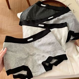 Quần Lót Nữ Cotton Dạng Đùi Boxer Màu Trơn Viền Chun Mềm, Quần Chip Thoáng Khí Đáy 2 Lớp King Shop L-5284