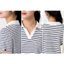 Áo Polo Nữ Yody Kẻ Dáng Suông Cổ V WCPO25A444