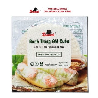 Bánh Tráng Gỏi Cuốn Shammi 200g Tròn 22cm–Loại 1-Vỏ Mỏng,Dẻo Dai,Không Rách Khi Cuốn