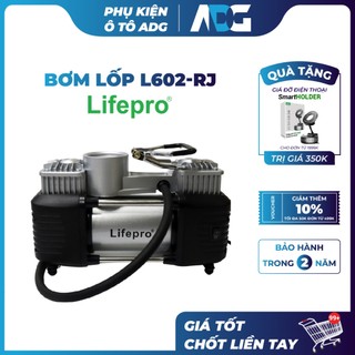 Máy bơm lốp ôtô Lifepro L602-RJ bơm nhanh, khoẻ, màn hình cơ, hộp phụ kiện vá lốp-BH 2 năm đổi mới | Phụ kiện ô tô ADG
