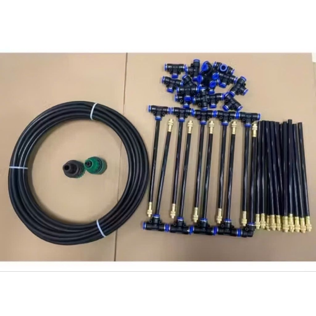 Trọn Bộ Kit phun sương tưới cây dùng béc 20cm lõi nhôm có thể uốn cong điều chỉnh hướng muốn tưới