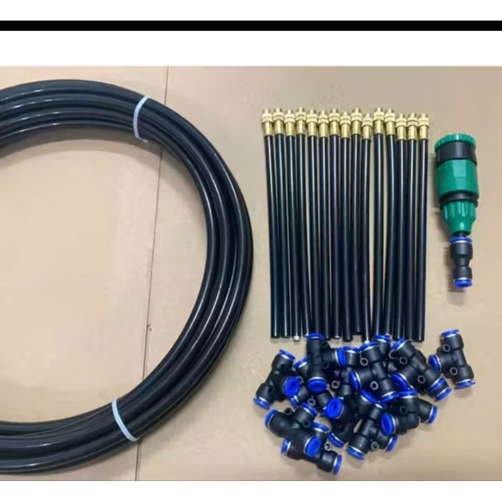 Trọn Bộ Kit phun sương tưới cây dùng béc 20cm lõi nhôm có thể uốn cong điều chỉnh hướng muốn tưới