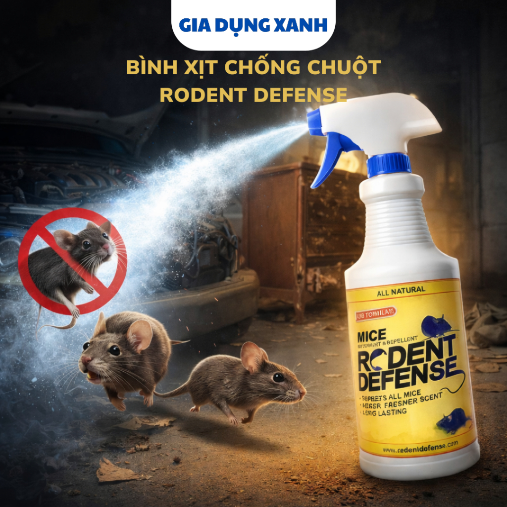 Xịt đuổi chuột Rodent Defense 500ml, thuốc đuổi chuột nhanh chóng, hiệu ...