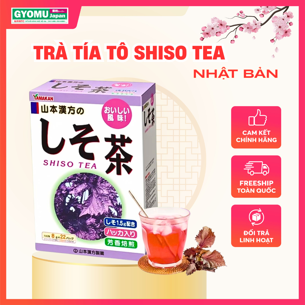 Trà tía tô túi lọc Shiso Tea Yamakan 22 gói (8g) Nhật Bản - Gyomu Japan ...