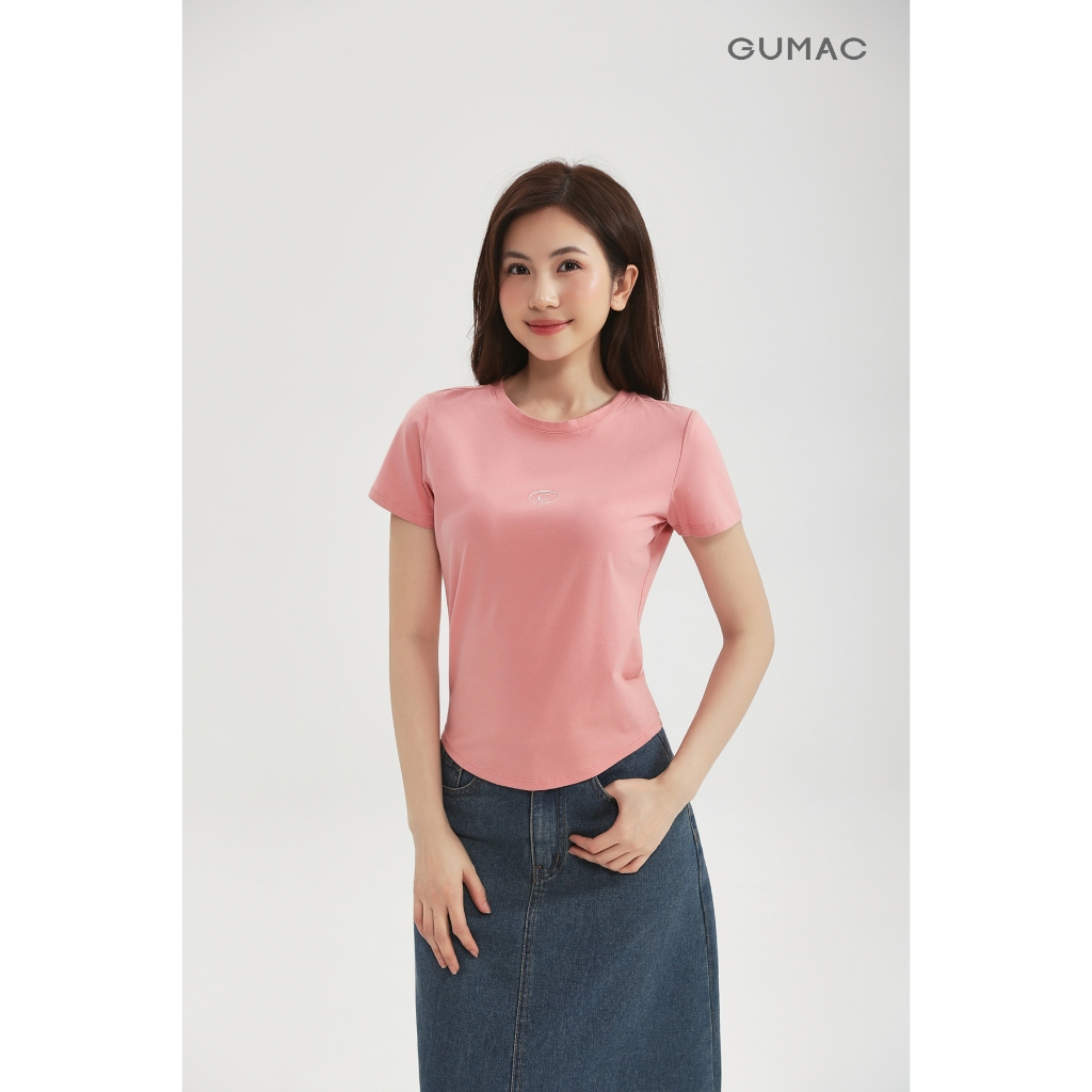 Áo Thun Ôm Nữ Gmorning - GUMAC Áo Phông Baby Tee Cổ Tròn Thun Cotton Trơn Basic Co Giãn Tôn Dáng YATD12002
