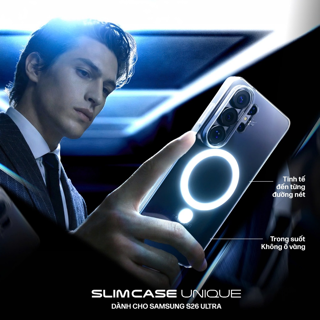 Ốp lưng Samsung Galaxy S26 Ultra / S26 Plus / S26 SLIMCASE - Không ố vàng, siêu mỏng, hỗ trợ sạc không dây