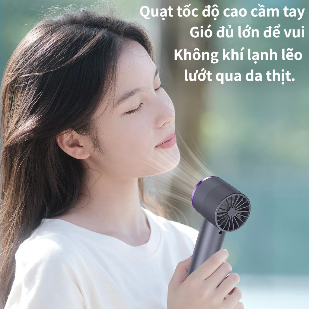 Quạt Cầm Tay | Gió Lạnh Ngay 100 Cấp | Pin 3600mAh | Sạc Nhanh Type-C | Dễ Mang Theo | chống nóng văn phòng ký túc xá
