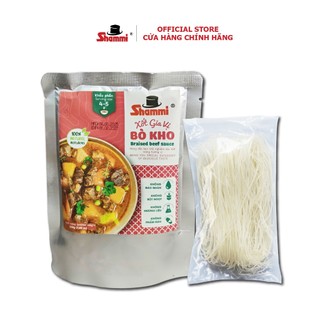 Combo Hủ Tiếu Bò Kho- Gồm 1 Gói Xốt Cô Đặc Bò Kho 200g + 3 Vắt Hủ Tiếu 60g