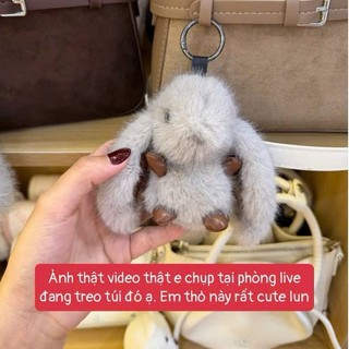 ( Quà Tặng ) Móc Khóa Thỏ Bông Tai Dài Siêu Cưng , Lông Mịn , Hàng QC , Hàng Đẹp Dễ Phối Đồ Mang Theo