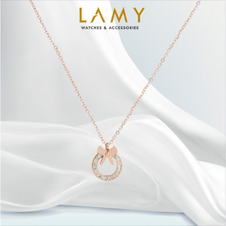 Dây chuyền nữ LAMY Diamond Bow Necklace Rose Gold 6031