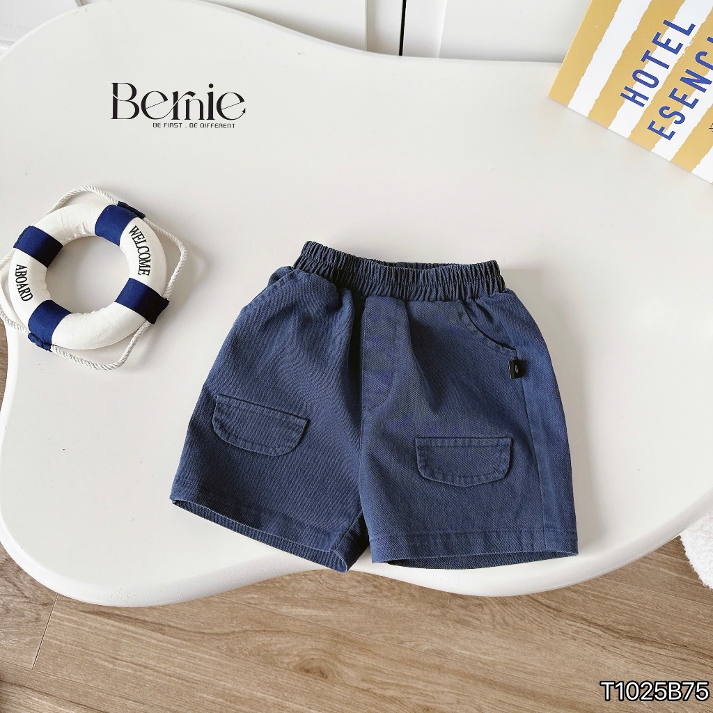 Bộ cotton hoạ tiết ocen dễ thương cho bé trai, set bộ cotton quần kaki bé trai