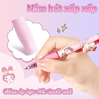 Bút mực xoá được 0.5mm mực xanh, hộp 6 bút bi viết trơn mịn, xoá dễ dàng, nhanh khô không lem
