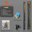 Gậy Cơ Bida Phá Nhảy Khỉ Vàng 3 Khúc Ngọn Full Carbon Cực Khoẻ Phiên bản Chuôi Đen - LTOMSTRE
