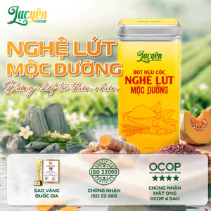 Nghệ Lứt Mộc Dưỡng Nguyên Chất Lạc Yên Foods – Bột Ngũ Cốc Nghệ Lứt Tự Nhiên, Dạng Mộc Thuần Chay
