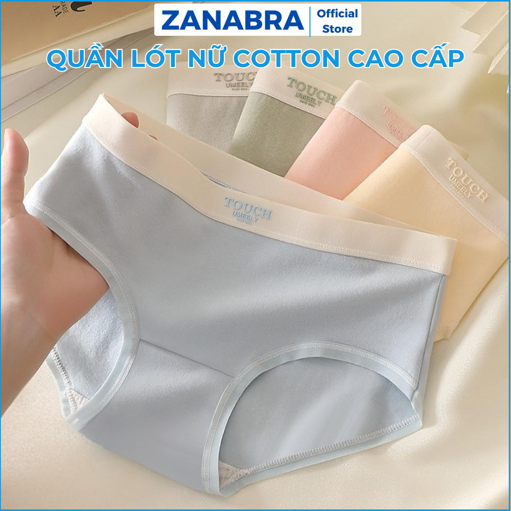 Quần Lót Nữ Cotton Cao Cấp Thiết Kế Cạp Chun Mềm Mại, Quần Chip Nữ Màu Pastel Nhẹ Nhàng ZANABRA L4111