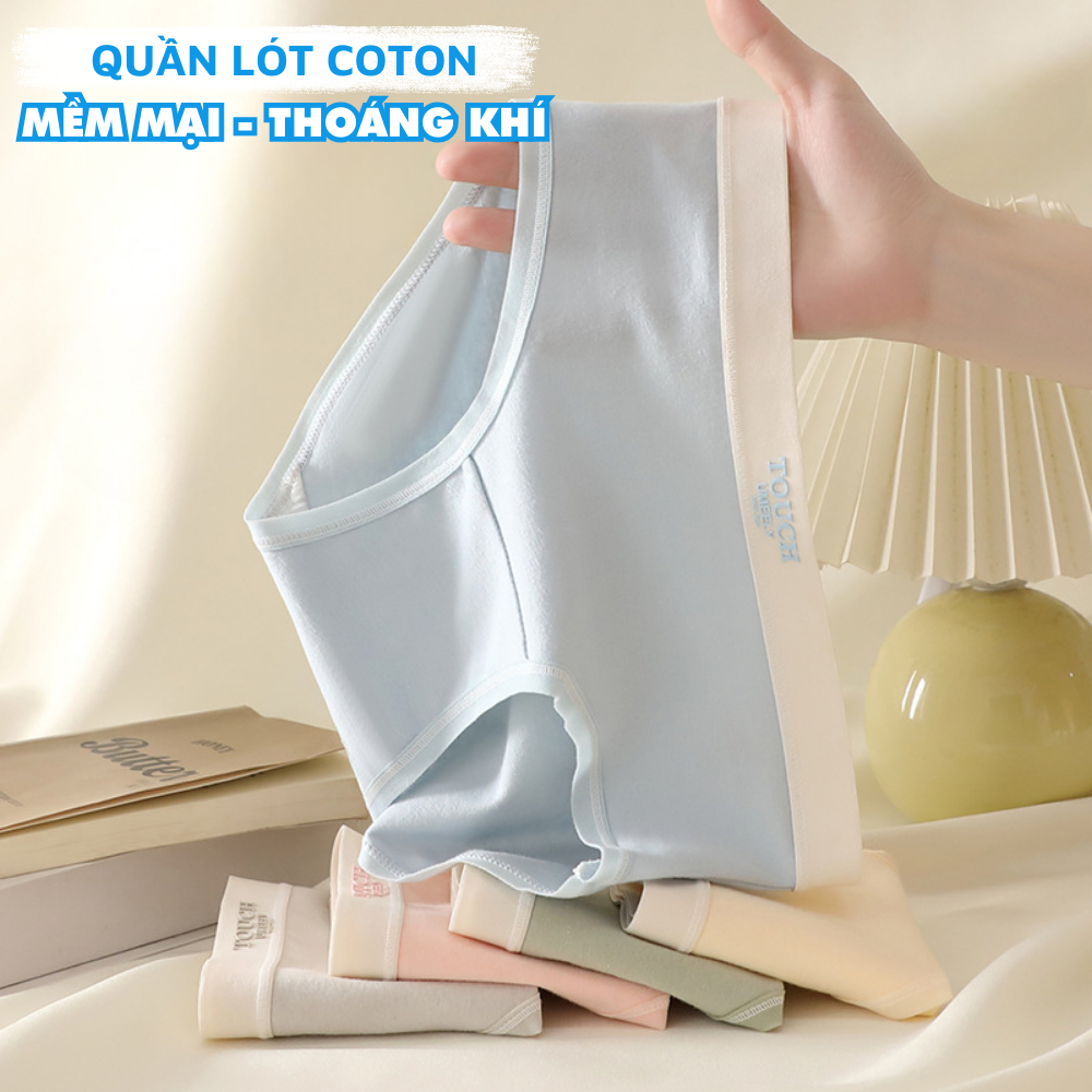 Quần Lót Nữ Cotton Cao Cấp Thiết Kế Cạp Chun Mềm Mại, Quần Chip Nữ Màu Pastel Nhẹ Nhàng ZANABRA L4111
