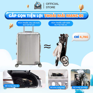 Xe Đẩy Cho Bé Baobaohao A2 Chính Hãng, Xe Đẩy Gấp Gọn Tiện Lợi Cho Du Lịch Có Phanh Kép, Bánh Xe Giảm Xóc An Toàn