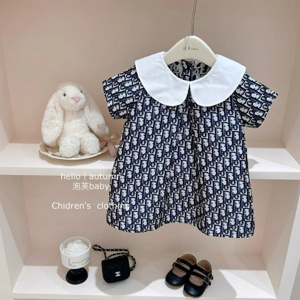 (Order) Váy dáng chữ a hoạ tiết sang chảnh dành cho bé gái mùa hè