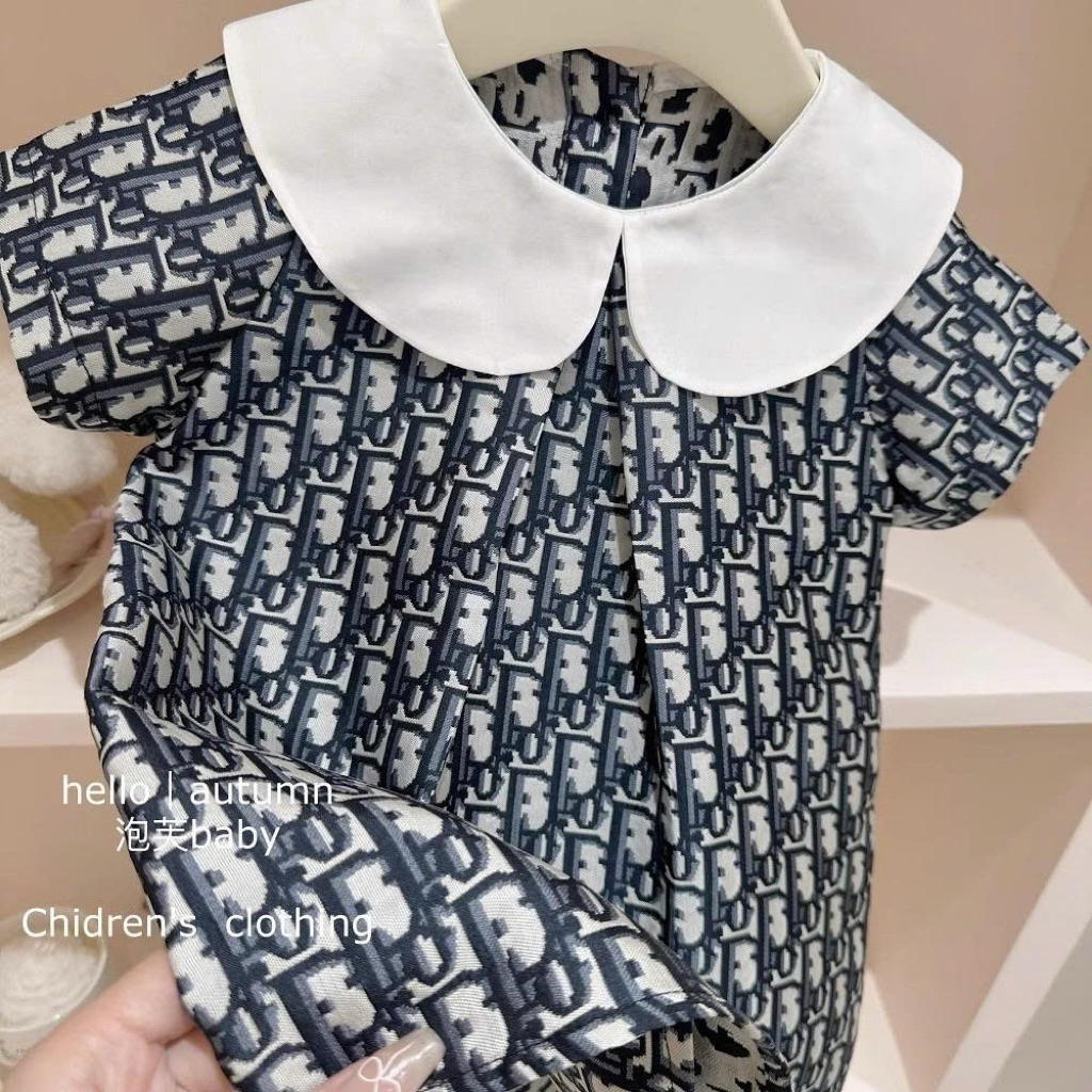 (Order) Váy dáng chữ a hoạ tiết sang chảnh dành cho bé gái mùa hè