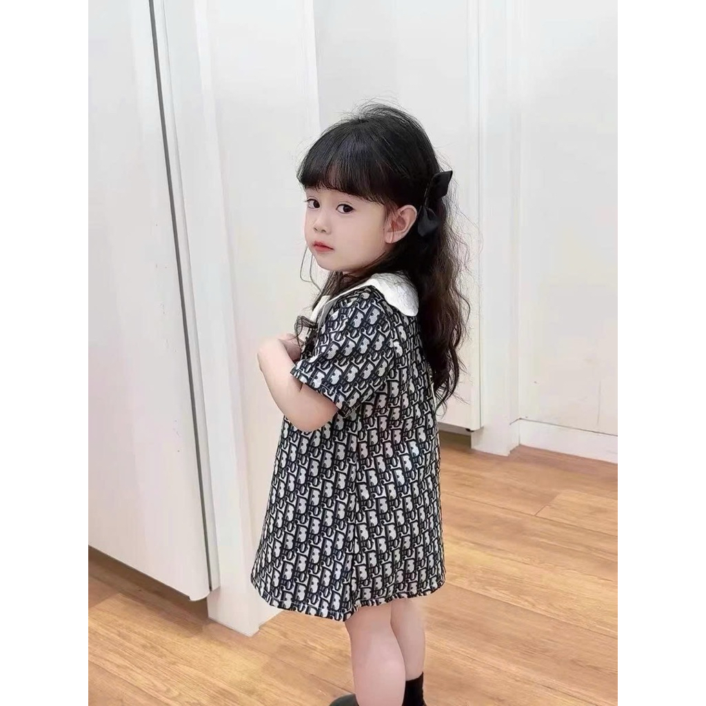 (Order) Váy dáng chữ a hoạ tiết sang chảnh dành cho bé gái mùa hè