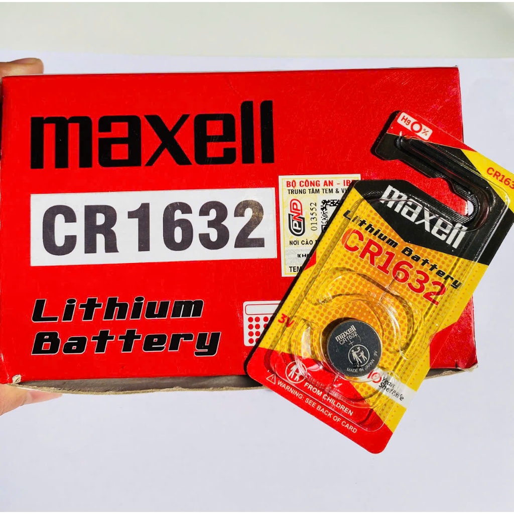 Vỉ 1 Viên Pin remote MAXELL 3V mã CR1632, pin 1632 chất lượng cao, nhập ...