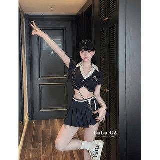 Sét áo croptop phói cổ sơ mi và chán váy xoè ly cá tính 💯💝đi CHƠI, đi LÀM ,đi du lịch sang chảnh, xinh XINH đẹp