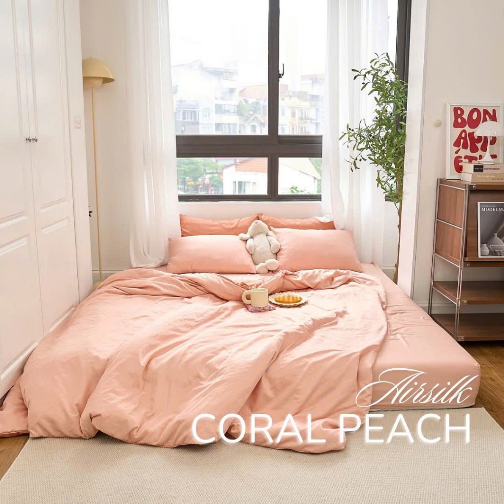 [ĐẶT TRƯỚC] Bộ Ga 3 Món & Vỏ Chăn Trần Bông size 2mx2m2 - Ga Thấm Hút Mồ Hôi, 4 Màu Trendy,Chất Liệu Thiên Nhiên