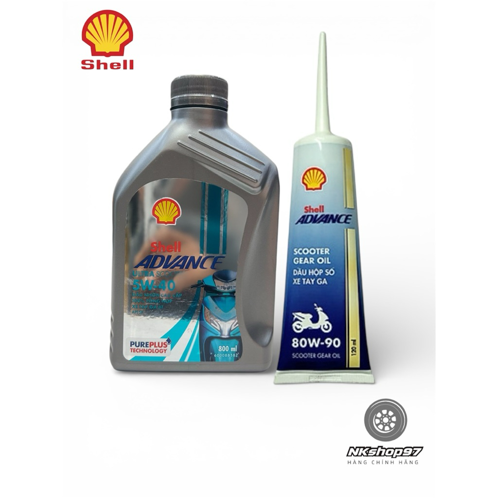 Combo Nhớt + láp xe tay ga Shell Ultra 5W40 800ML full tổng hợp ...