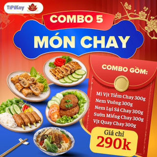 Combo 1 Mì Vịt Tiềm 300g + 1 Nem Vuông 300g + 1 Nem Lụi Sả+1 Sườn Miếng+1 Vịt Quay- TiPiKay Shop
