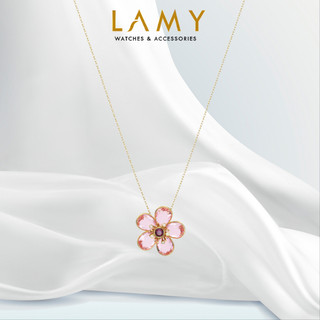 Dây chuyền nữ LAMY Pink Florere Pendant Flower Rose Gold Necklace 6112