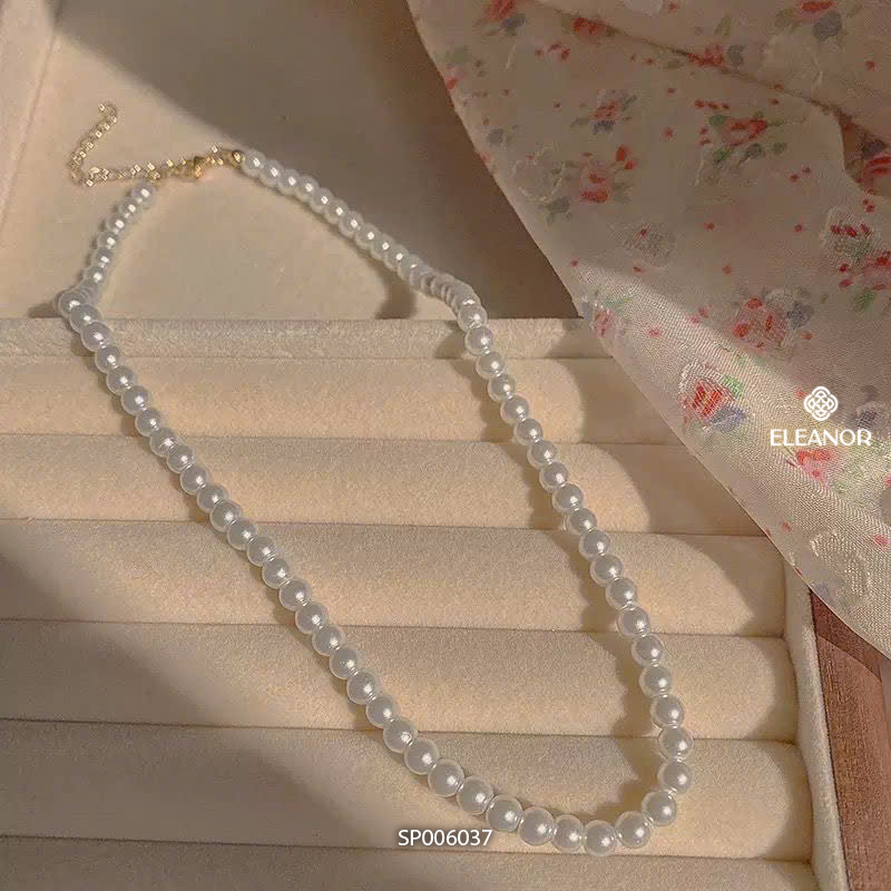 Dây chuyền nữ ngọc trai nhân tạo Eleanor Accessories dạng chuỗi hạt phụ kiện trang sức vòng cổ 6037