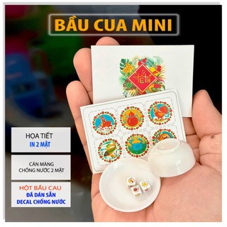 Mô hình bầu cua mini, bầu cua mini trang trí nhà búp bê