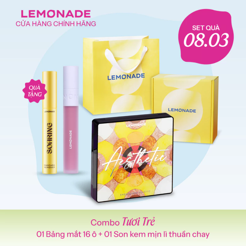 Set quà tặng trang điểm 8/3 "Tươi trẻ" C01 Lemonade - Món quà ý nghĩa dành tặng phái đẹp — ảnh 1