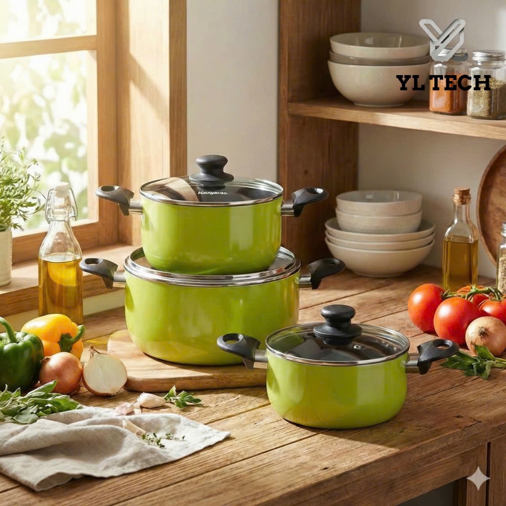 Bộ Nồi Nhôm Kangaroo 6 món, lớp chống dính siêu bền