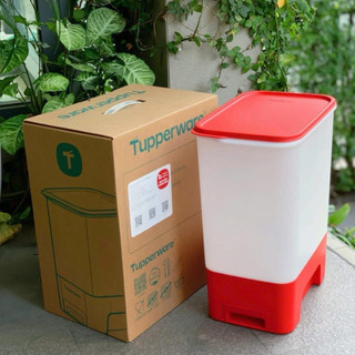 Thùng Gạo Rice Dispender 10kg Tupperware màu đỏ mới năm 2026