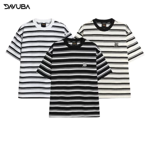 Áo thun kẻ sọc Dream DAVUBA nam nữ cộc tay cổ tròn